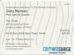 Gary Numan Manchester Ticket 1990